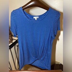 Blue striped blouse
